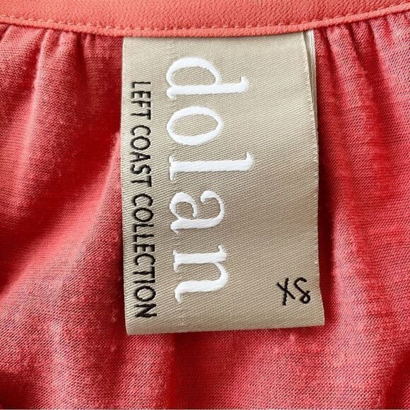 Dolan Left Coast Collection Pleated V-Neck Panel Slub Knit Top - Size XS - Picture 5 of 7